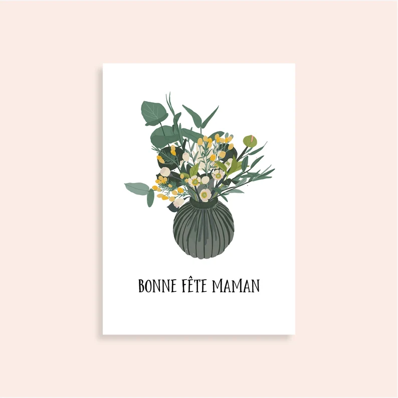 Carte Fête des Mères Bouquet
