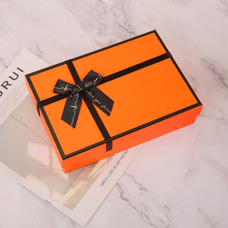 Coffret Orange Avec Ruban Noir