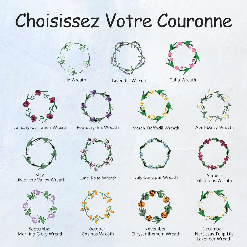 Écharpe à pompon brodée personnalisée avec photo d'avatar d'animal de compagnie, avec fleur de naissance et nom