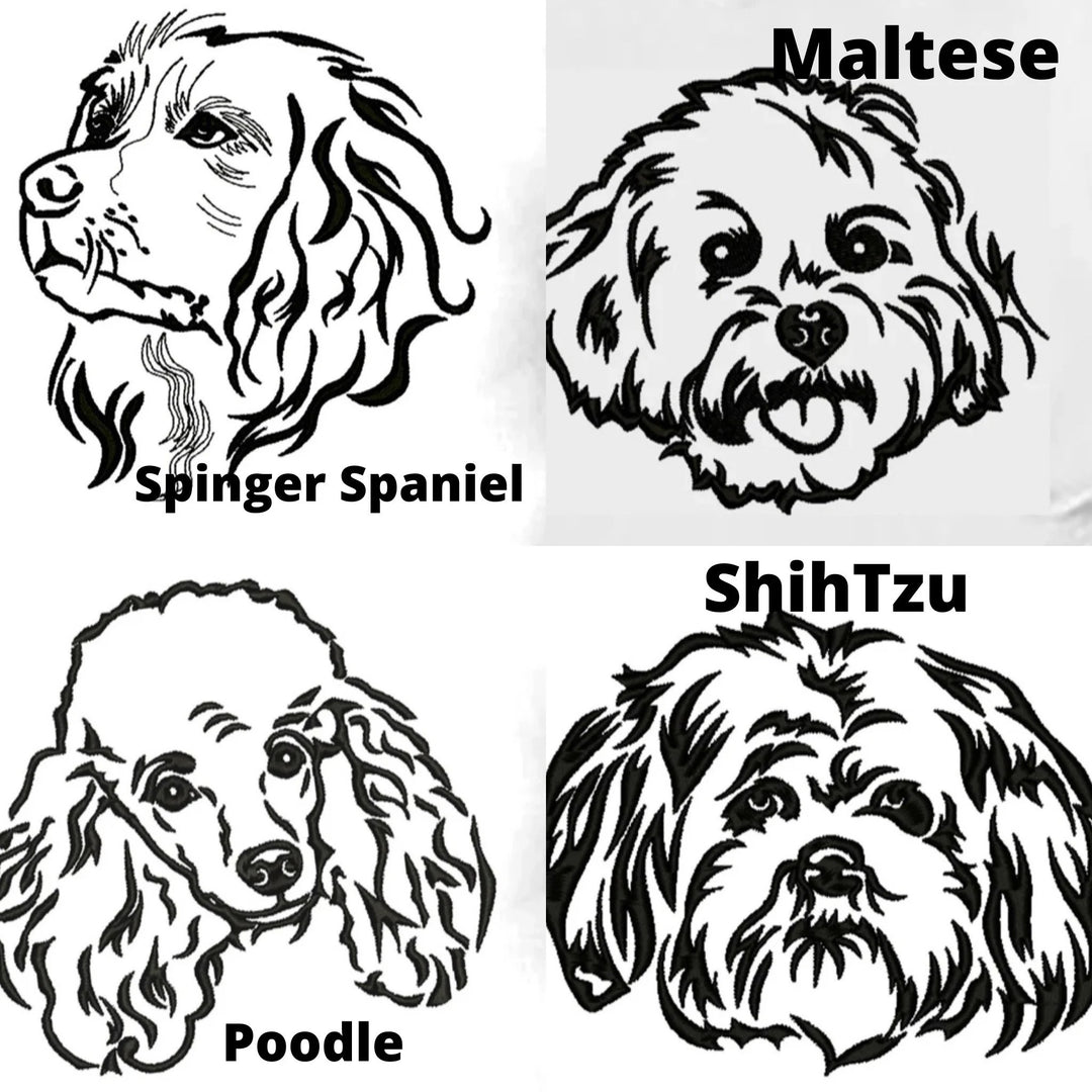 Écharpe brodée personnalisée avec portrait d'animal de compagnie