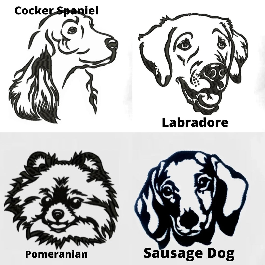 Écharpe brodée personnalisée avec portrait d'animal de compagnie