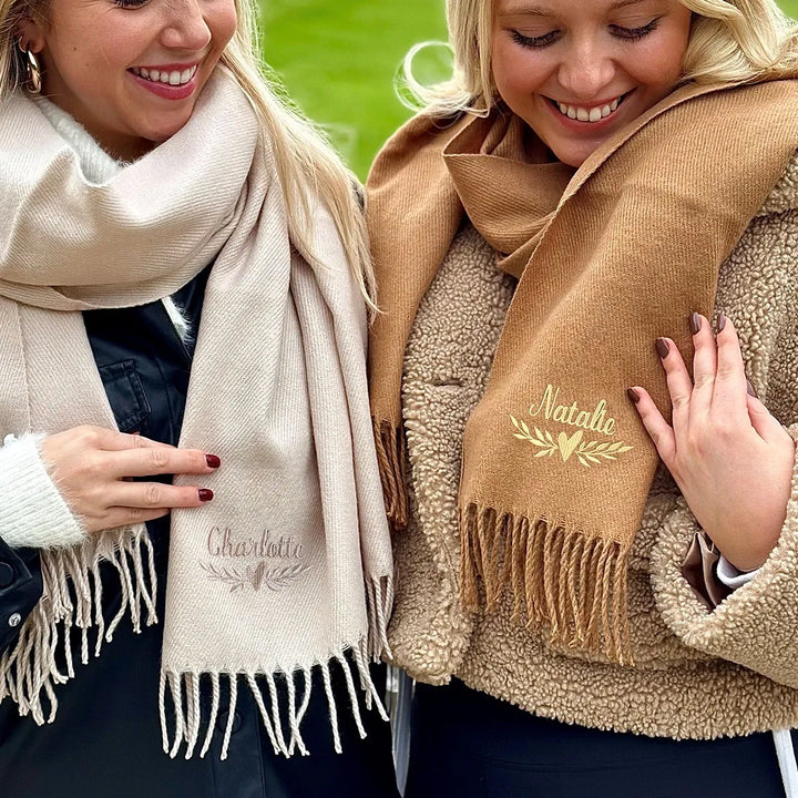 Écharpe de luxe brodée personnalisée