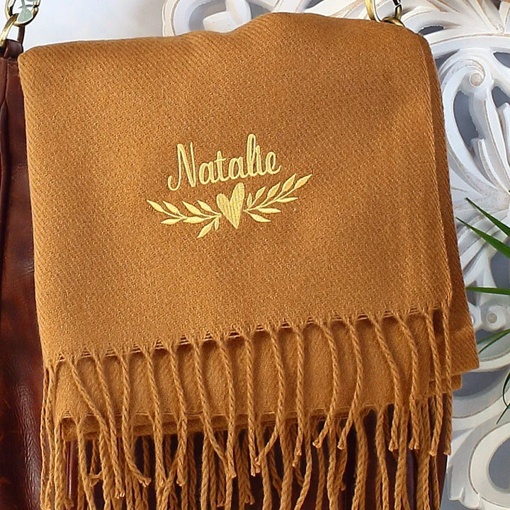 Écharpe de luxe brodée personnalisée