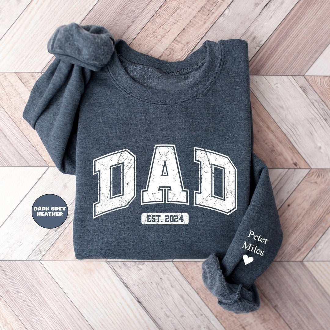 Sweat-shirt imprimé texte papa/papy/dad, cadeau fête des pères