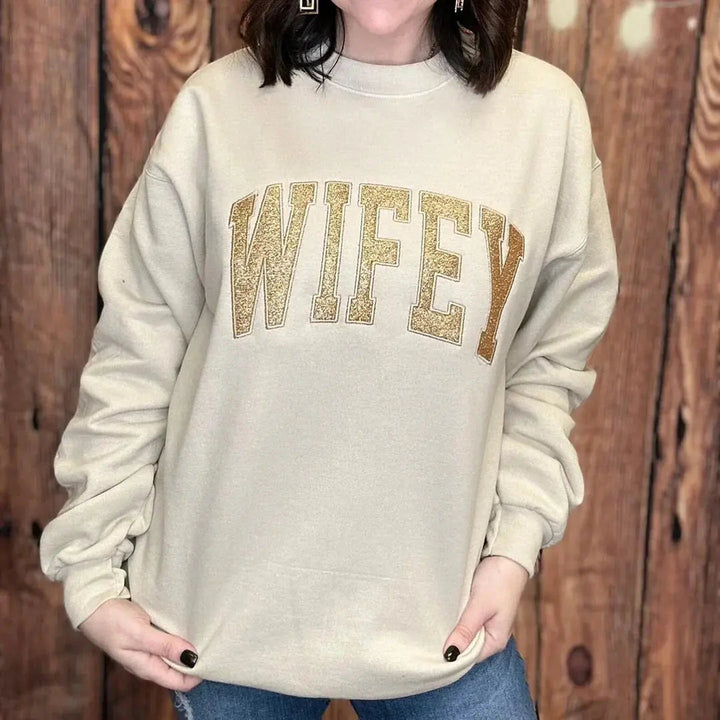 Sweat-shirt personnalisé à paillettes avec appliques pour maman