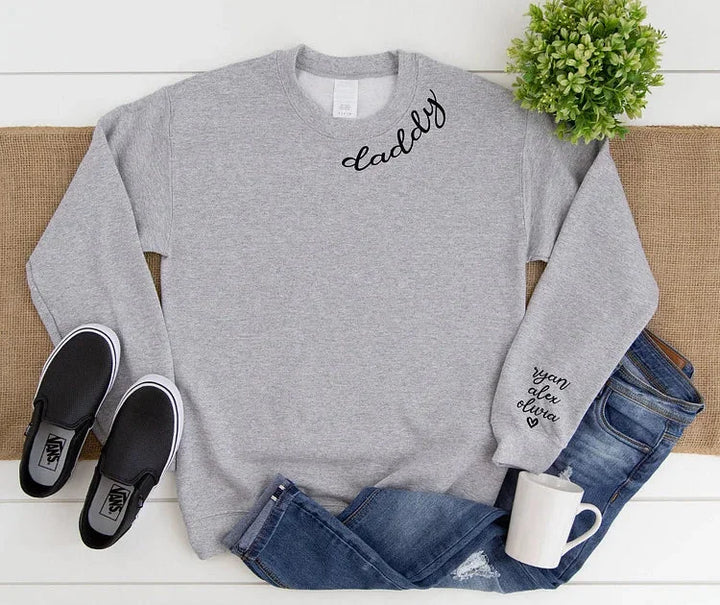 Sweat-shirt imprimé avec police personnalisée pour papa