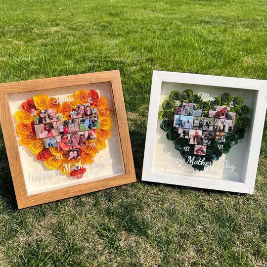 Boîte à fleurs photo personnalisée pour la fête des mères