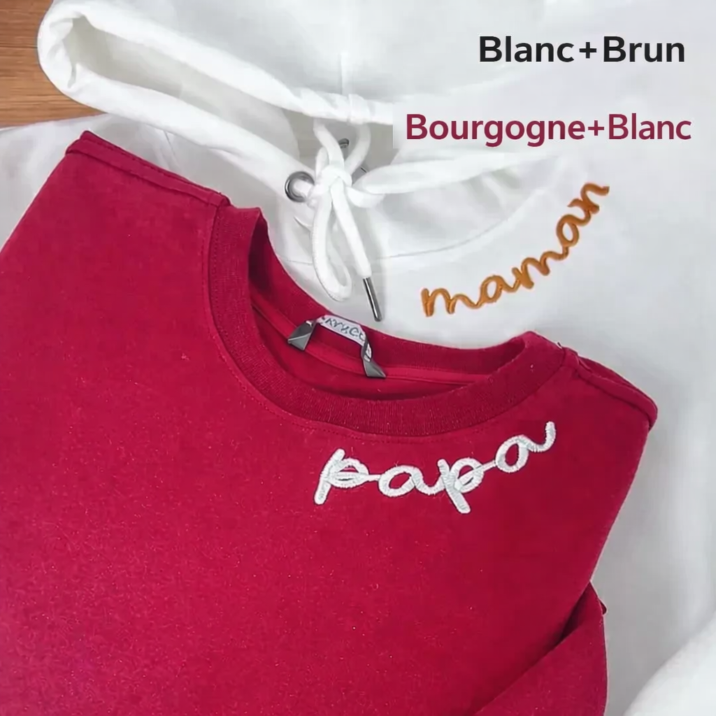 MAMAN Tshirt/Sweatshirt Brodé - Cadeau Parfait pour la Fête des Mères
