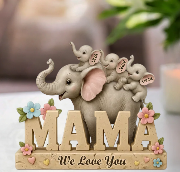 Je t'aime énormément, maman - Plaque acrylique personnalisée pour la famille