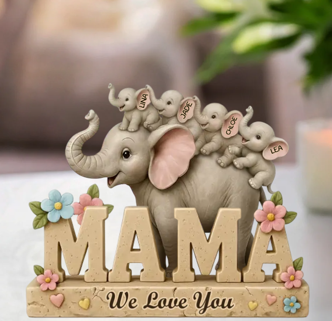 Je t'aime énormément, maman - Plaque acrylique personnalisée pour la famille
