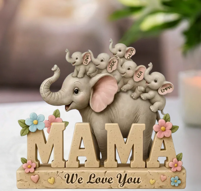 Je t'aime énormément, maman - Plaque acrylique personnalisée pour la famille