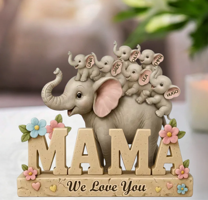 Je t'aime énormément, maman - Plaque acrylique personnalisée pour la famille