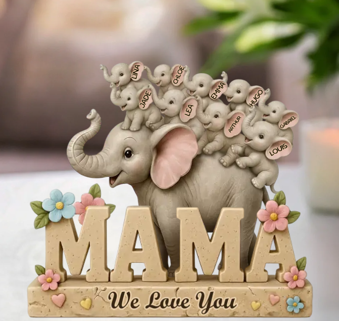 Je t'aime énormément, maman - Plaque acrylique personnalisée pour la famille