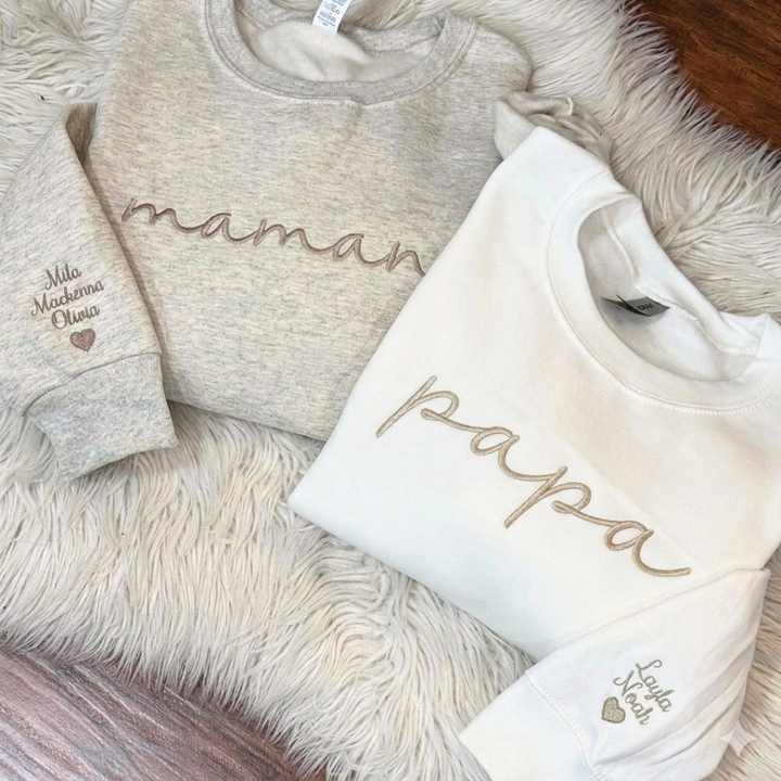 Sweatshirt Brodé pour maman- Cadeau Parfait pour la Fête des Mères