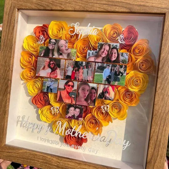 Boîte à fleurs photo personnalisée pour la fête des mères