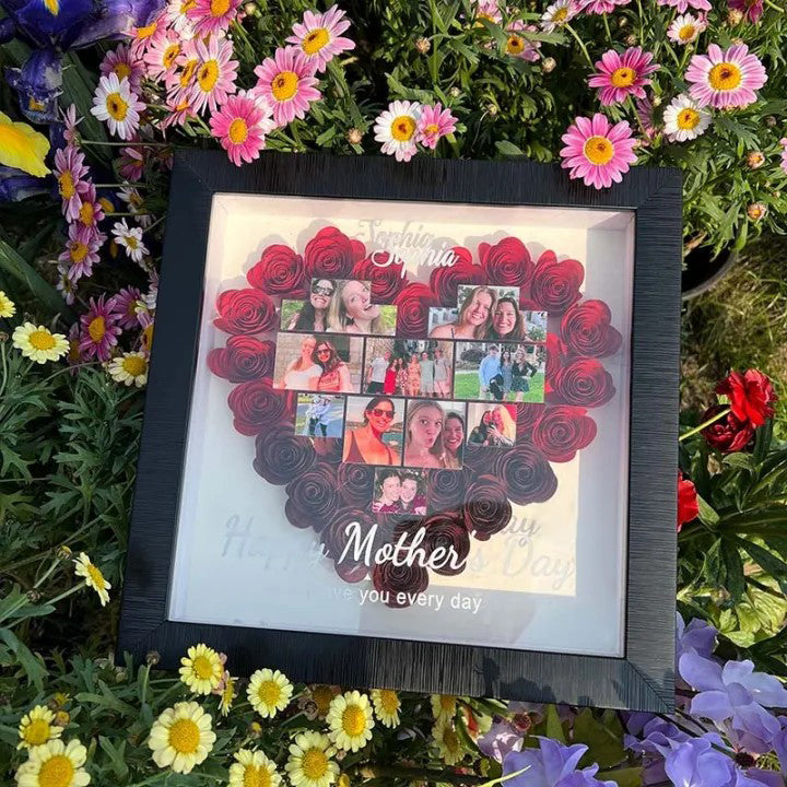 Boîte à fleurs photo personnalisée pour la fête des mères