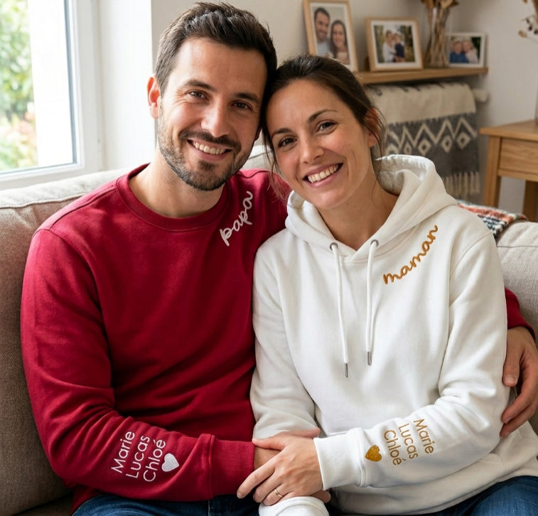 MAMAN Tshirt/Sweatshirt Brodé - Cadeau Parfait pour la Fête des Mères
