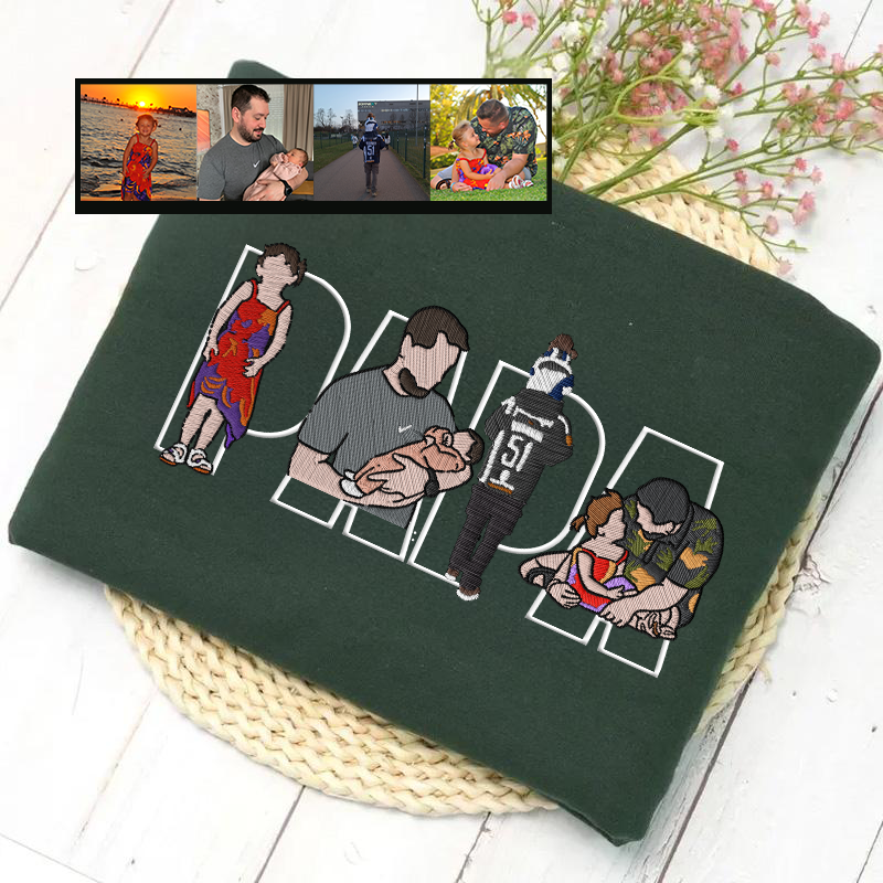 Sweat-shirt/sweat à capuche brodé avec photo personnalisée, cadeau pour maman/famille