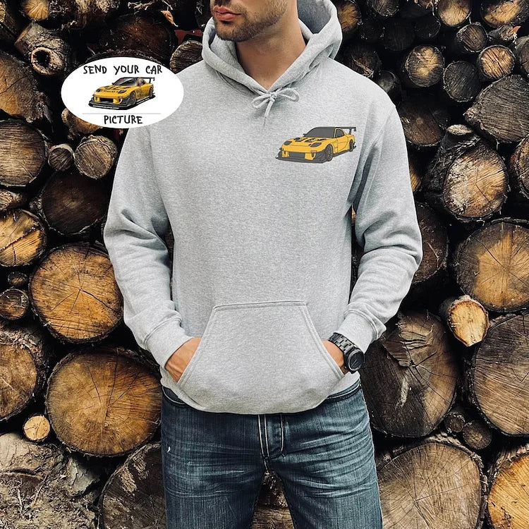 Sweat-shirt photo voiture et moto homme et femme