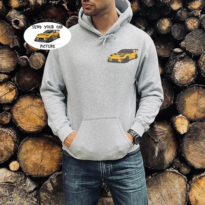 Sweat-shirt photo voiture et moto homme et femme