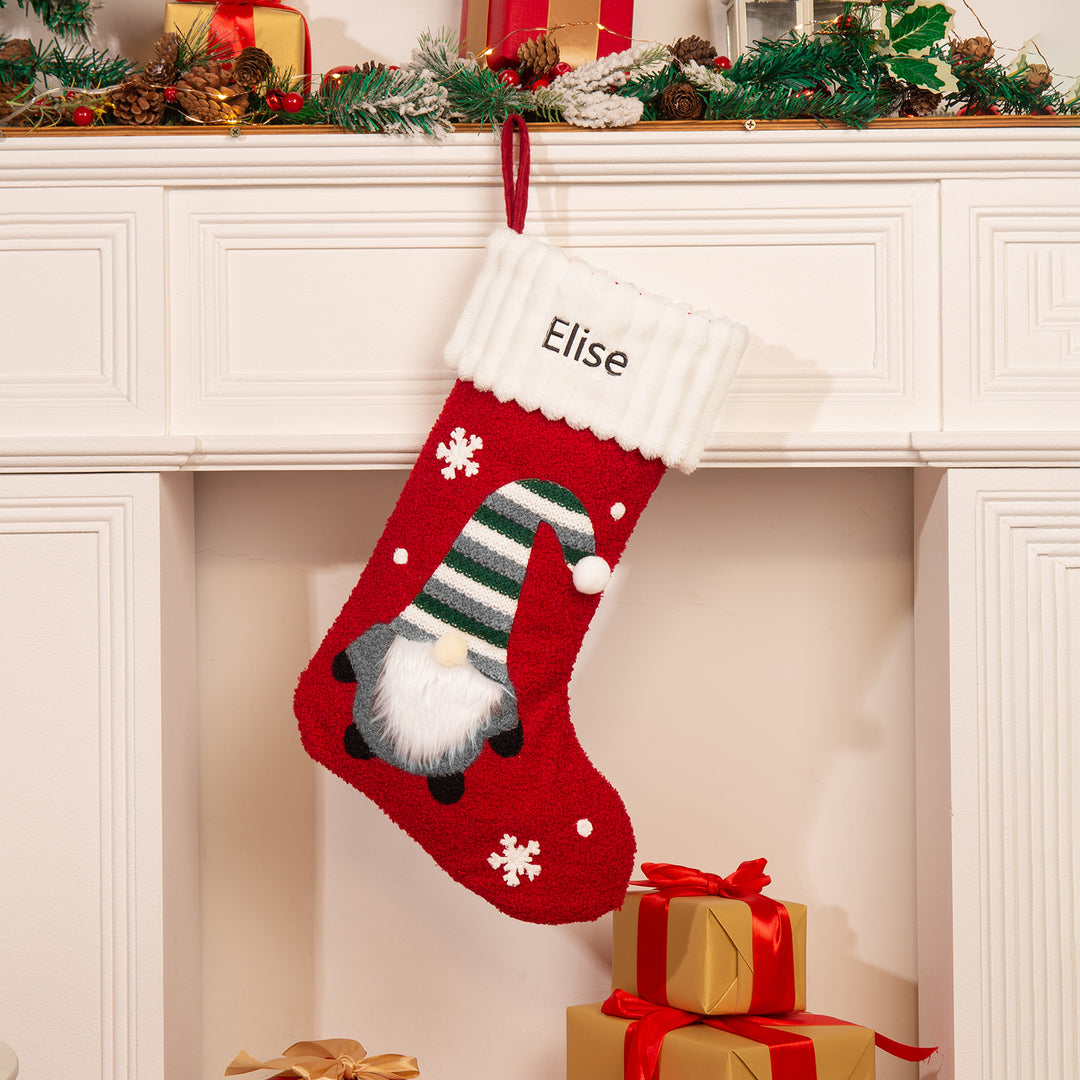 Ornements Chaussette de Noël 1 Prénom Personnalisé