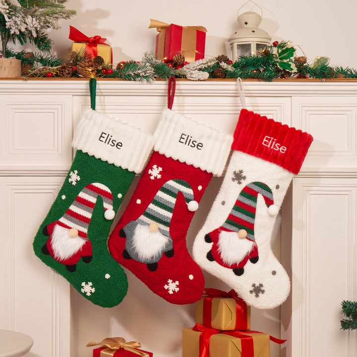 Ornements Chaussette de Noël 1 Prénom Personnalisé