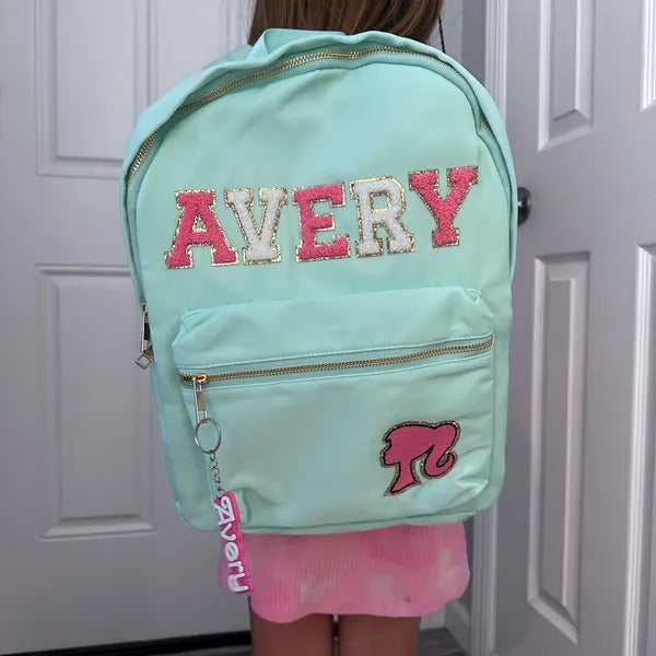 Sac à dos personnalisé pour la rentrée scolaire, sac à dos personnalisé pour enfants avec patch nominatif, sac à dos d'école en nylon