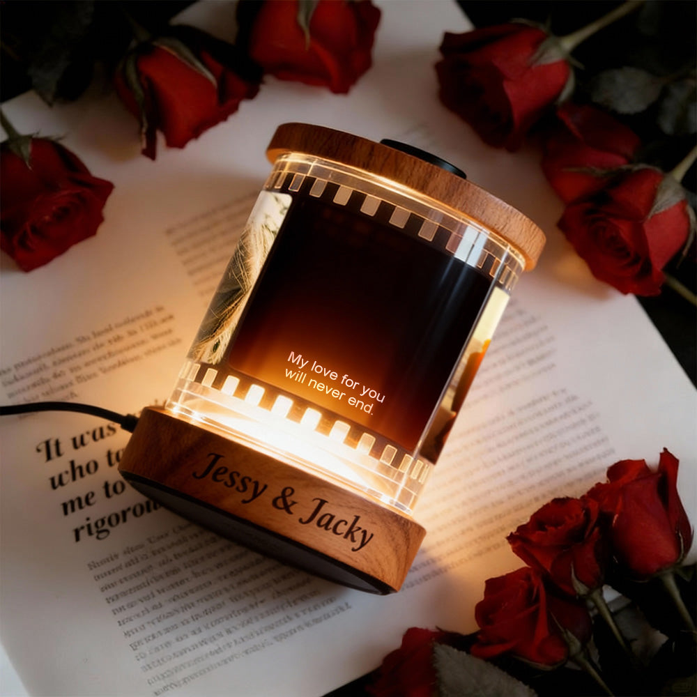Veilleuse photo personnalisée avec texte, veilleuse musicale avec gravure