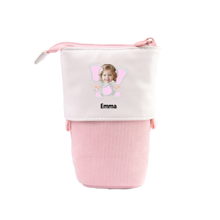 Trousse Personnalisée avec Photo Enfant, Animaux et Couleurs au choix | Cadeaux Rentrée Scolaire |