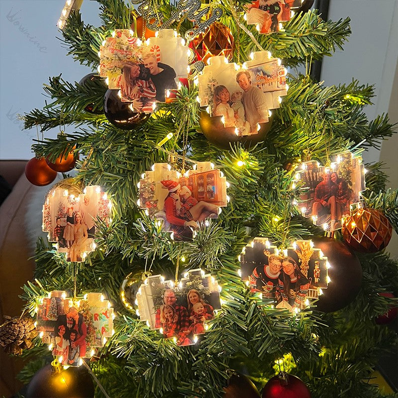 Lampe de collage de photos en forme de cœur personnalisée avec photos