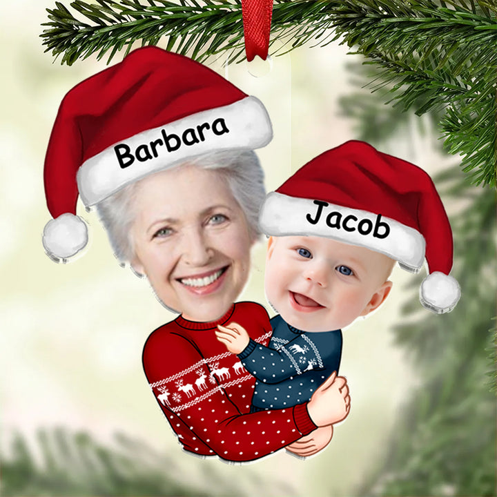 Personalized Christmas Ornament Custom 2 Names & Photos