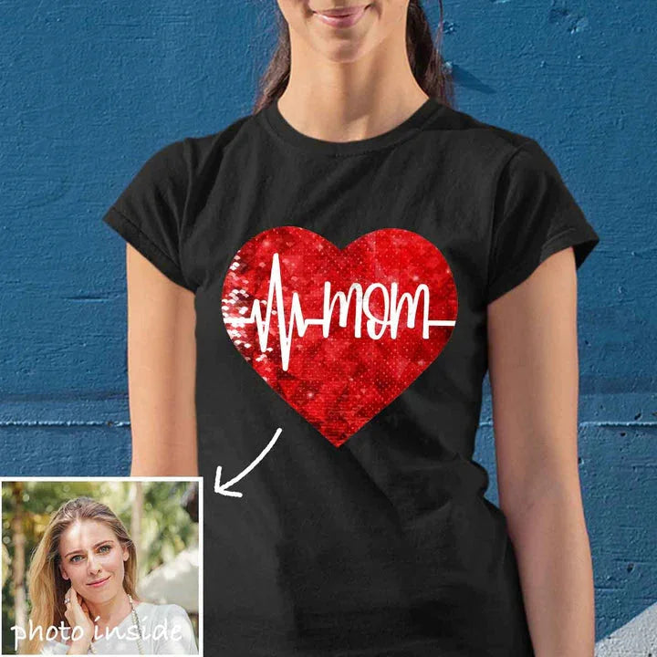 Chemise à sequins personnalisée avec la photo de votre animal préféré