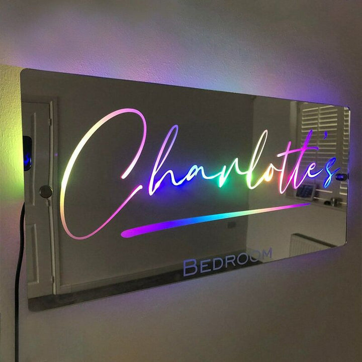 Veilleuse Miroir LED Personnalisée 12 Couleurs