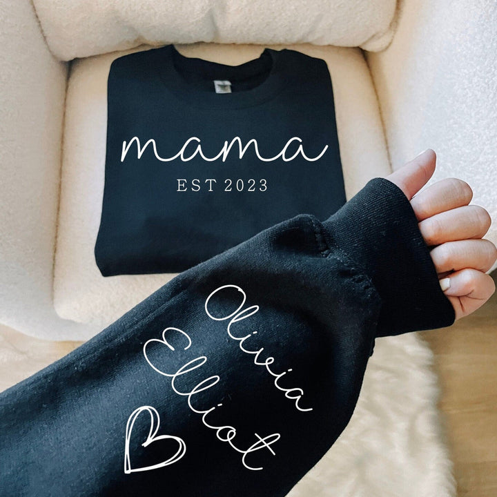 Sweat à Capuche Mama Personnalisé - Le Nom de Bébé, Toujours Proche