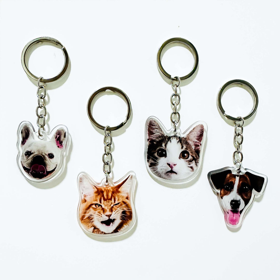 Porte-clés personnalisé chien chat🐶🐱 - Photo acrylique