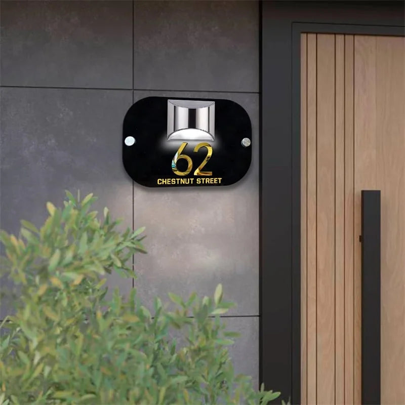 Vente Flash🔥 Panneau Solaire Numéro Maison 3D Personnalisé