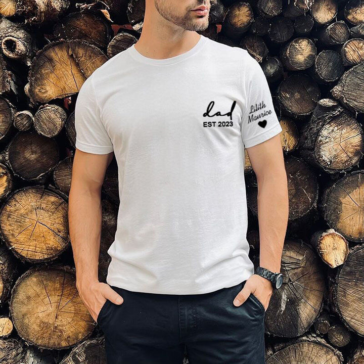 T-shirt/sweat à capuche imprimé personnalisé pour papa avec texte personnalisé