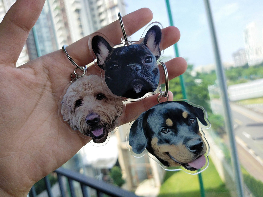 Porte-clés personnalisé chien chat🐶🐱 - Photo acrylique