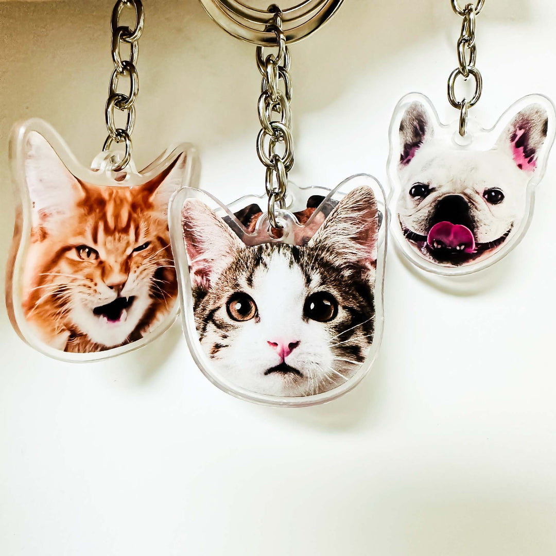 Porte-clés personnalisé chien chat🐶🐱 - Photo acrylique