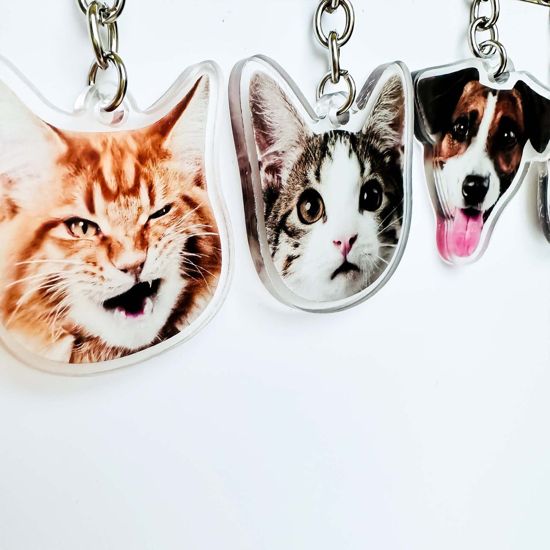 Porte-clés personnalisé chien chat🐶🐱 - Photo acrylique