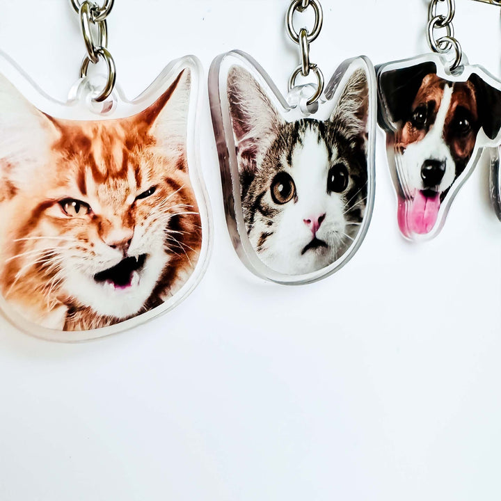 Porte-clés personnalisé chien chat🐶🐱 - Photo acrylique