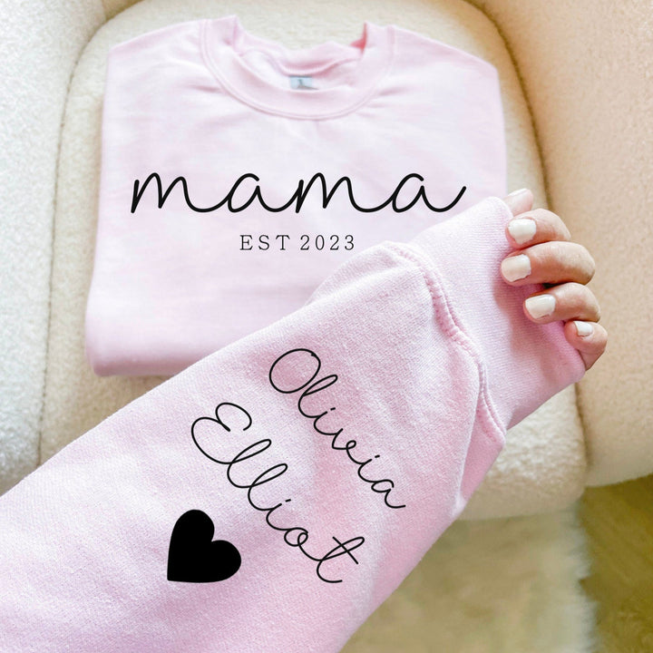 Sweat à Capuche Mama Personnalisé - Le Nom de Bébé, Toujours Proche