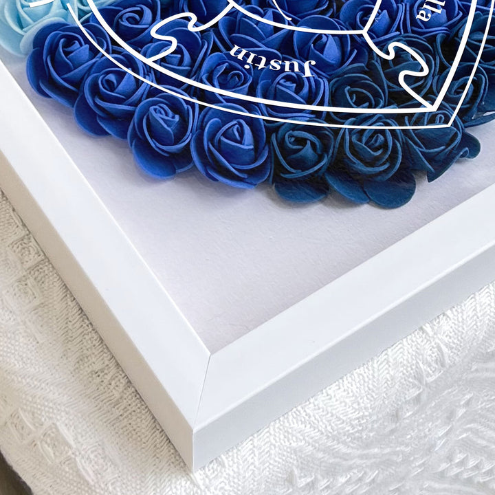 Cadre d'Ombre de Fleurs Personnalisé - Cadeau Unique pour Décoration Murale