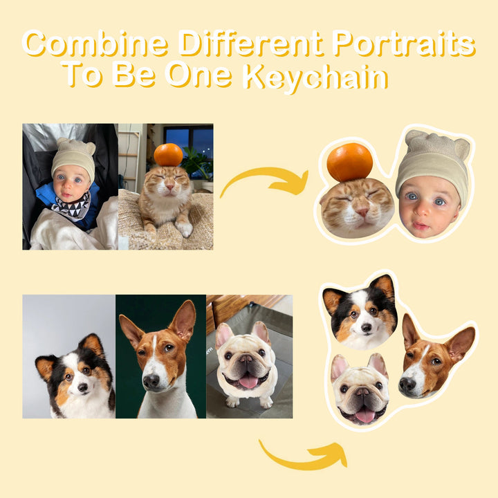 Porte-clés personnalisé chien chat🐶🐱 - Photo acrylique