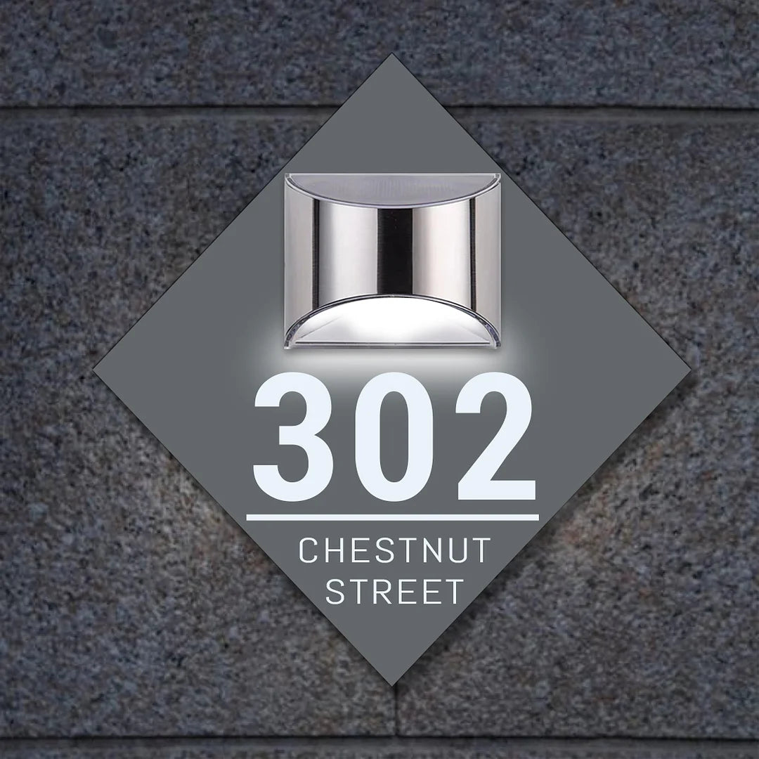 Vente Flash🔥 Panneau Solaire Numéro Maison 3D Personnalisé