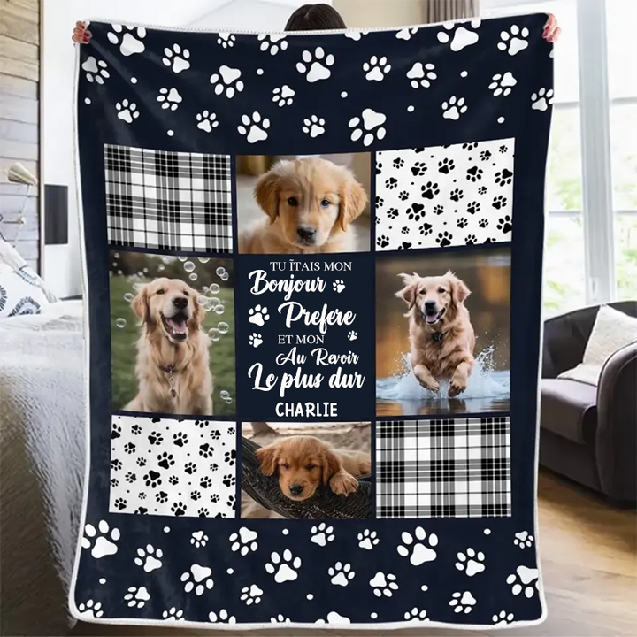 Cadeaux de condoléances personnalisés pour animaux de compagnie - Tu étais mon bonjour préféré et mon au revoir le plus dur