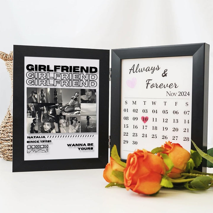 Cadre photo personnalisé avec calendrier anniversaire