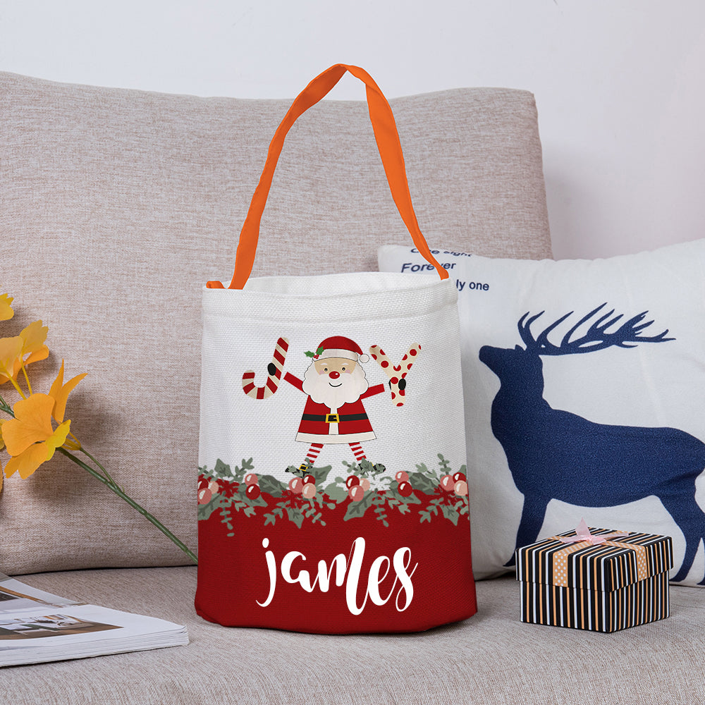 Sac de Noël père Noël 1 Prénom Personnalisé