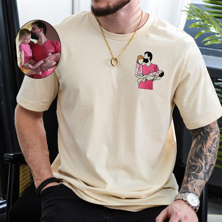 Sweatshirt Portrait de Papa - Broderie Photo