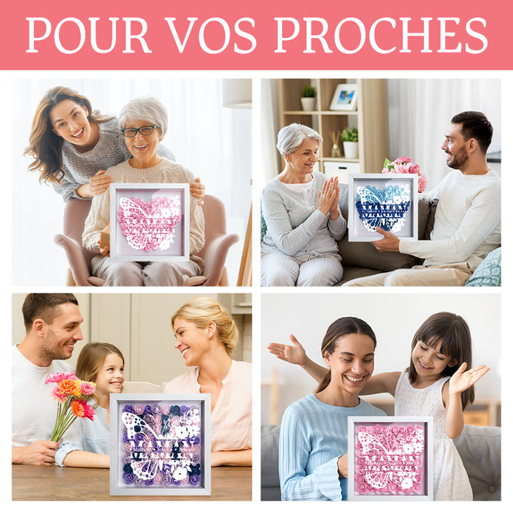 Cadeau pour maman avec prénoms d'enfants personnalisés - Boîte à fleurs personnalisée